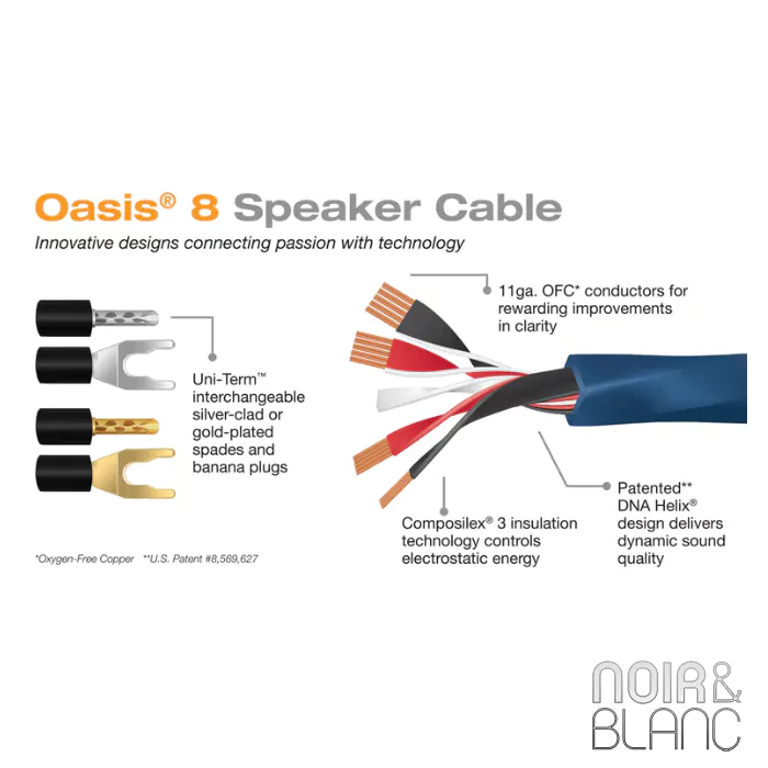 Câble d'enceintes Wireworld Oasis 8 Haut-Parleurs 