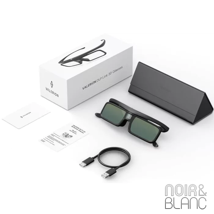 Lunettes 3D VALERION 3D Glasses | Noir et Blanc