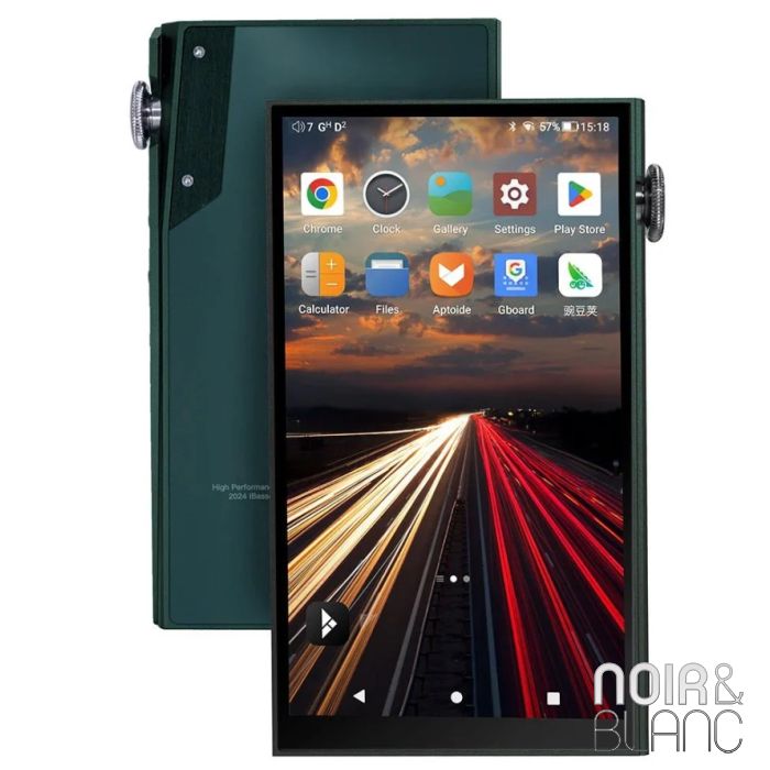 iBasso DX180 Green Ex Démo avec housse en cuir main product photo