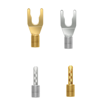 Connecteurs Wireworld Bananes et Fourches interchangeables UNI-TERM 